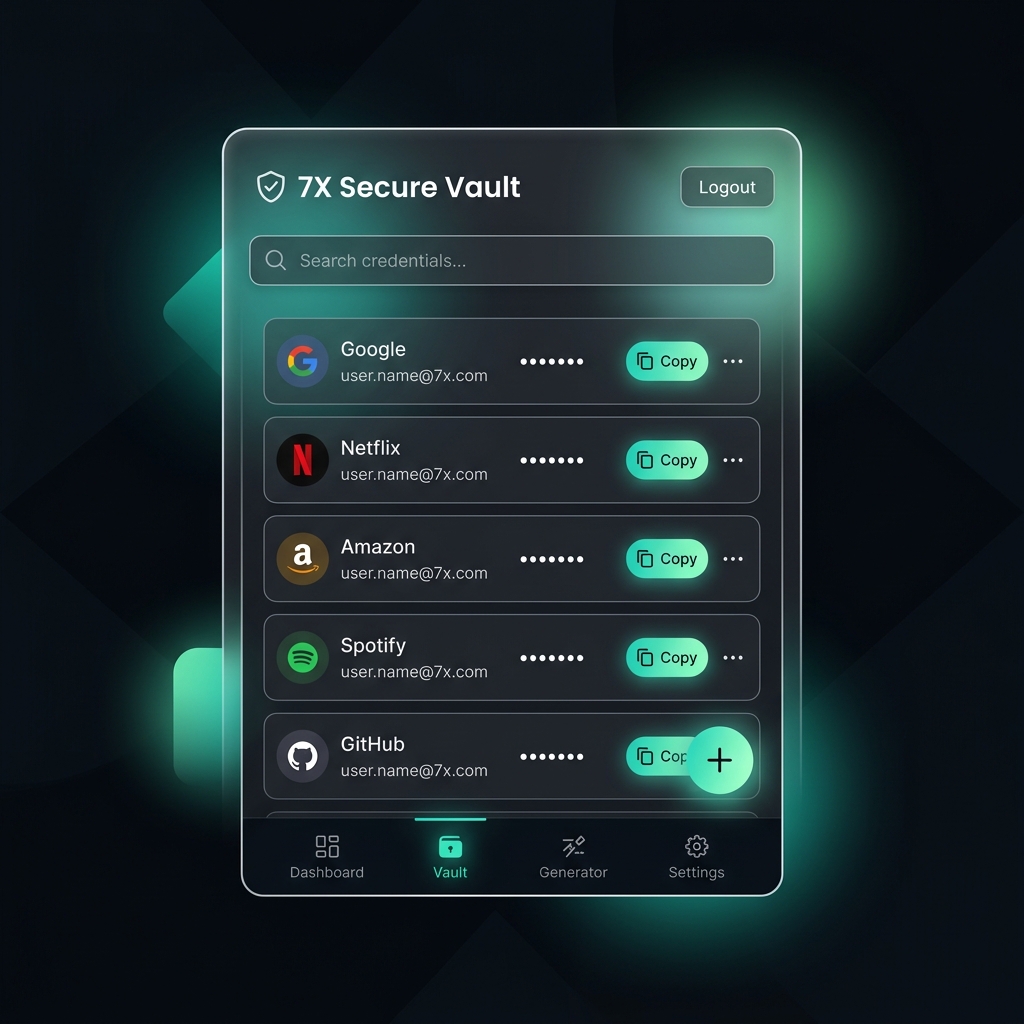 Local Password Vault Arayüzü